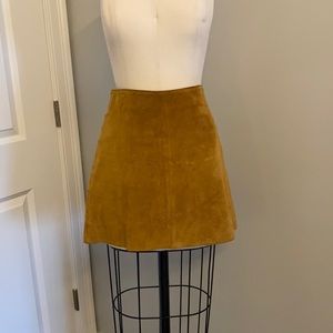 Zara tan suede mini skirt in size XS